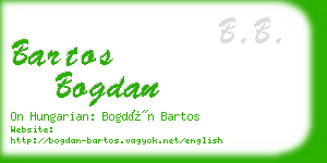 bartos bogdan business card